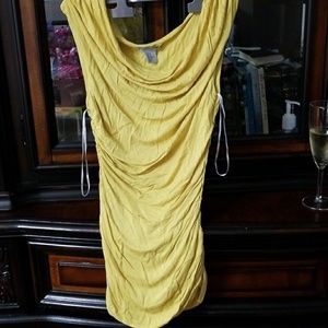 H&M yellow blouse and gray blouse.